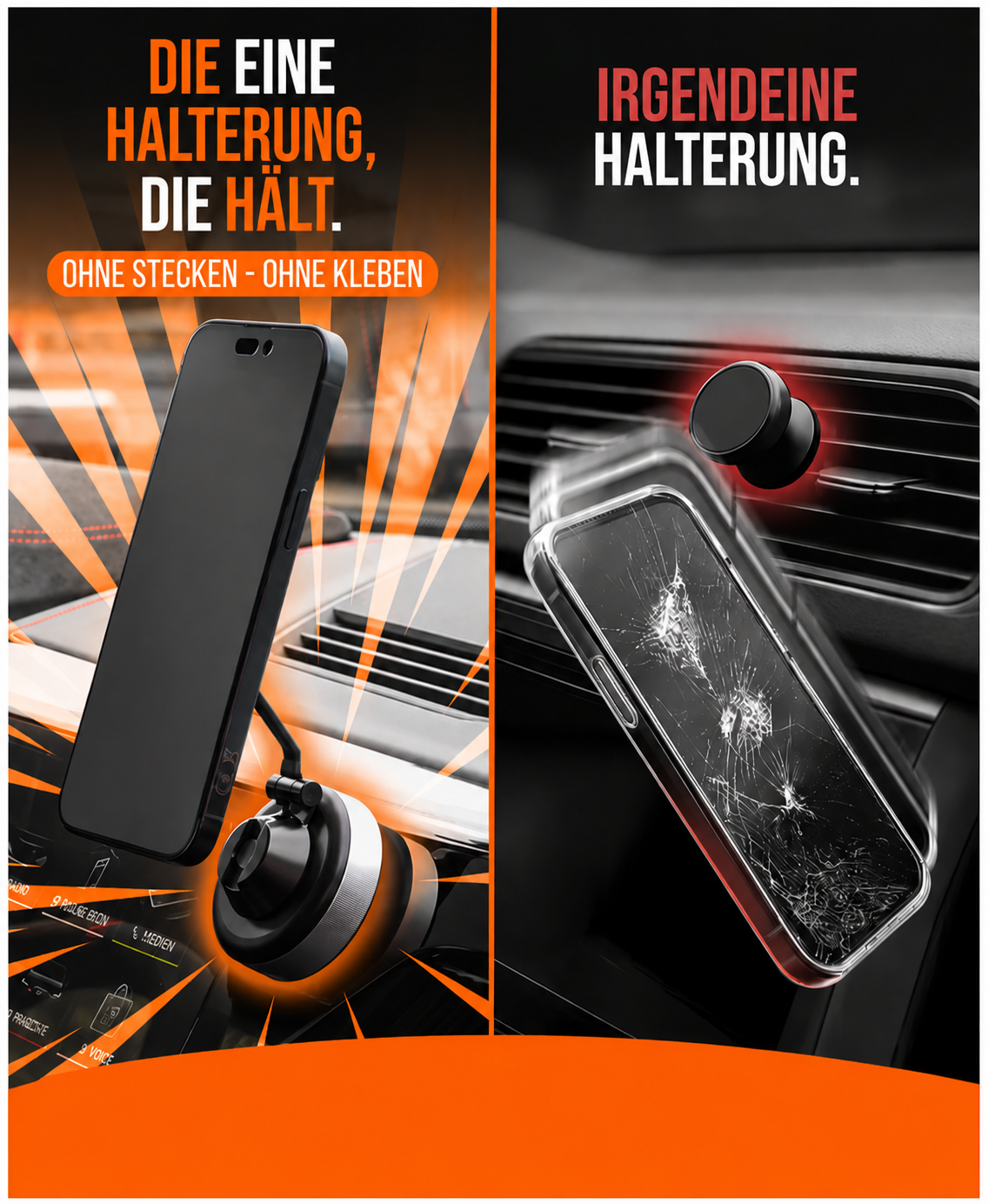 Velcore MAG One - Magnetische KFZ-Handyhalterung mit 360° Rotation