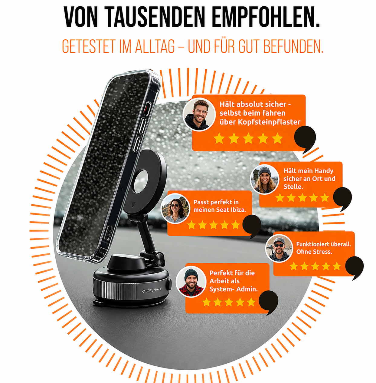 Velcore MAG One - Magnetische KFZ-Handyhalterung mit 360° Rotation