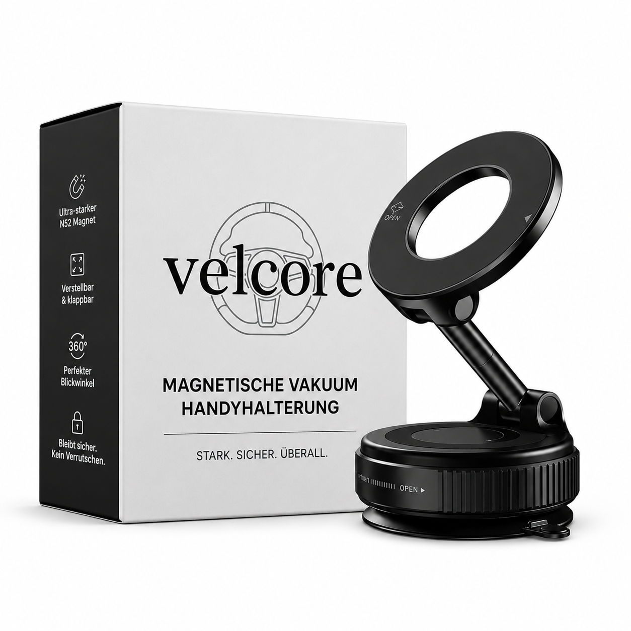Velcore MAG One - Magnetische KFZ-Handyhalterung mit 360° Rotation