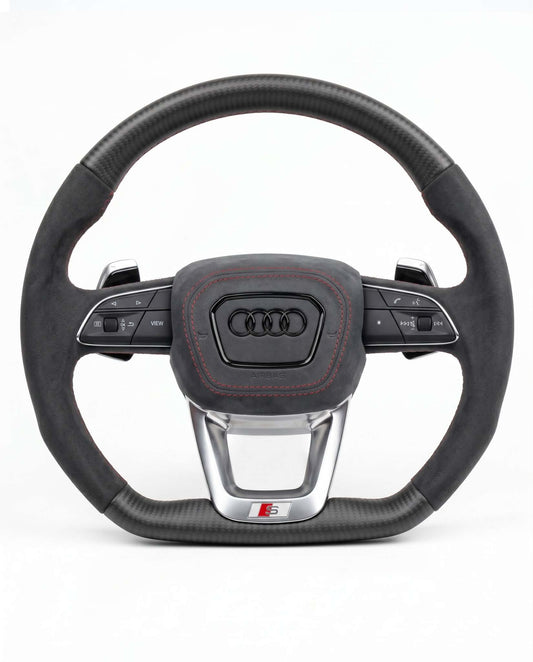 Sportlenkrad für Audi A3 S3 RS3, A4 S4 RS4, A5 S5 RS5, Q7 SQ7, Q8 SQ8 RSQ8 - Matt Carbon