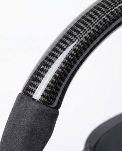 Sportlenkrad für Audi A3 S3 RS3, A4 S4 RS4, A5 S5 RS5, Q7 SQ7, Q8 SQ8 RSQ8 - Glänzend Carbon